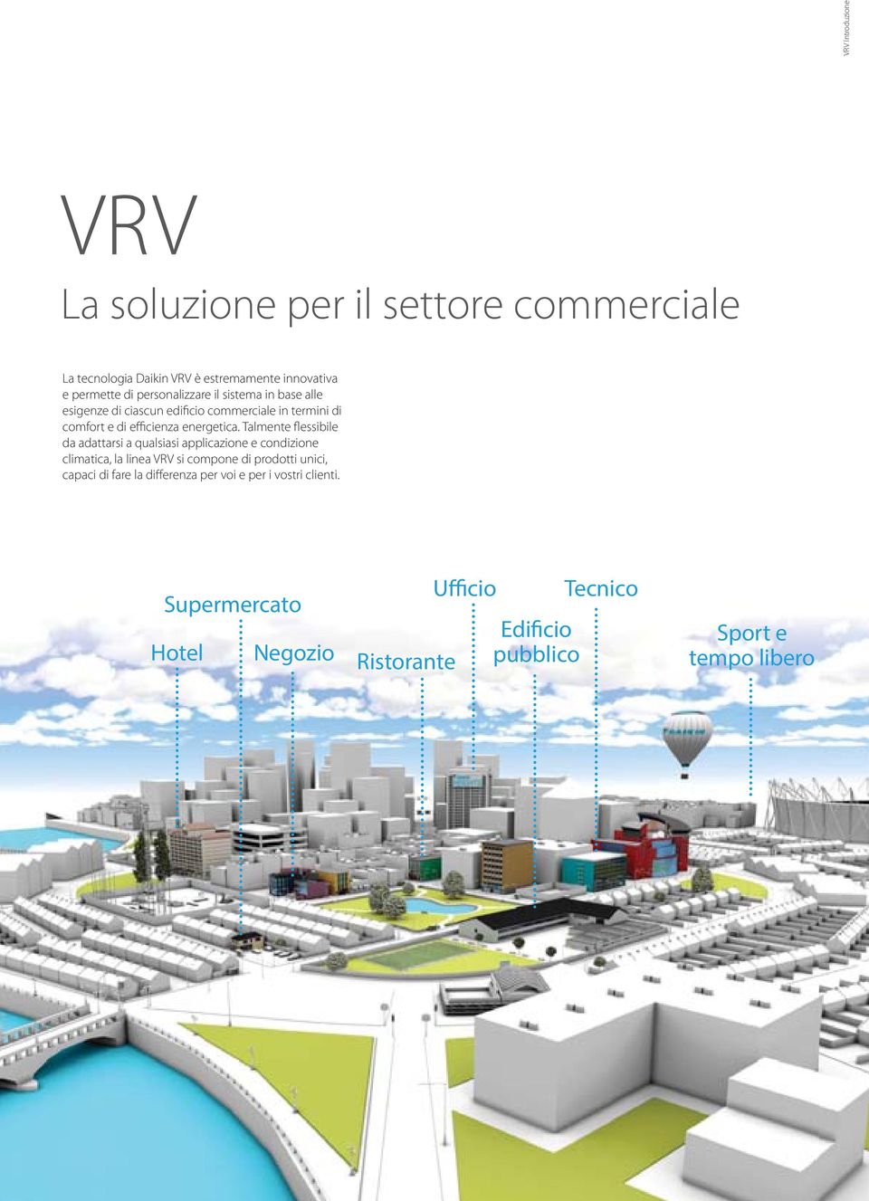 Talmente flessibile da adattarsi a qualsiasi applicazione e condizione climatica, la linea VRV si compone di prodotti unici, capaci