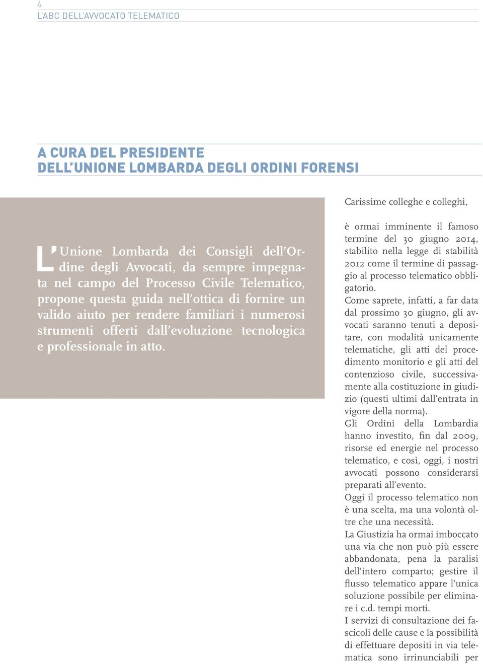 professionale in atto. è ormai imminente il famoso termine del 30 giugno 2014, stabilito nella legge di stabilità 2012 come il termine di passaggio al processo telematico obbligatorio.