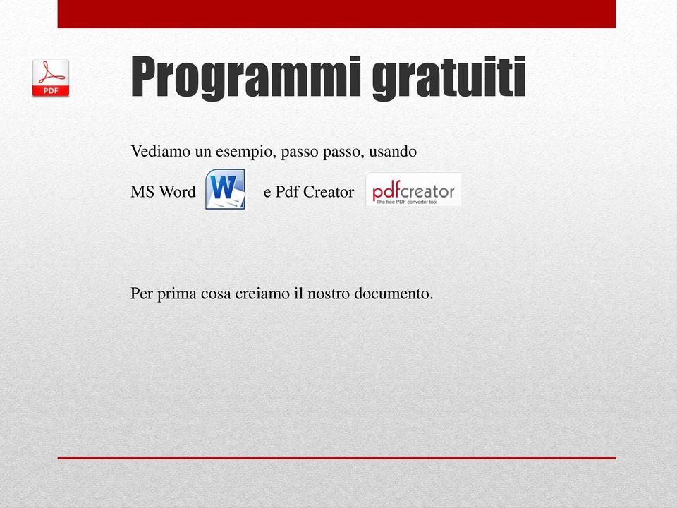 MS Word e Pdf Creator Per