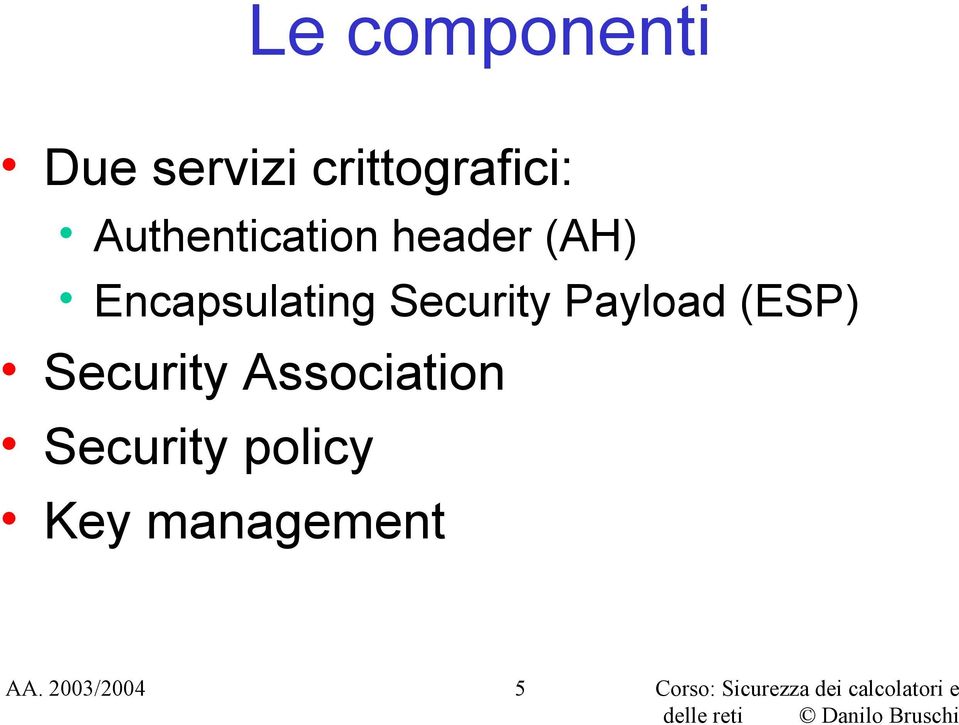 (AH) Encapsulating Security Payload