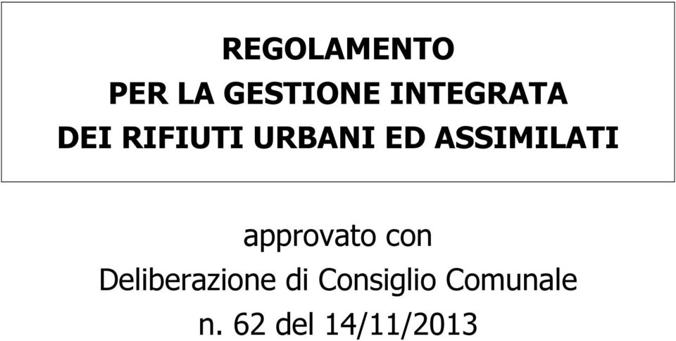 ASSIMILATI approvato con