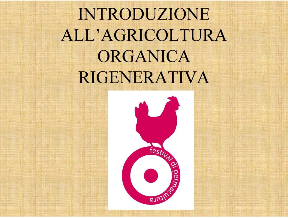 AGRICOLTURA