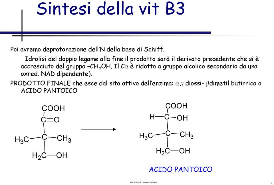 2 H. Il α è ridotto a gruppo alcolico secondario da una oxred. NAD dipendente).