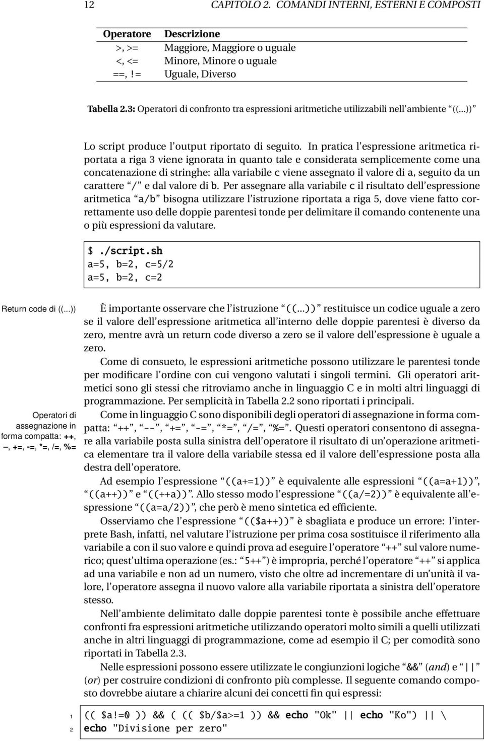 In pratica l espressione aritmetica riportata a riga 3 viene ignorata in quanto tale e considerata semplicemente come una concatenazione di stringhe: alla variabile c viene assegnato il valore di a,