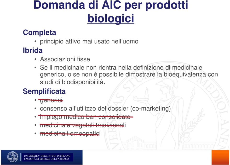 dimostrare la bioequivalenza con studi di biodisponibilità.