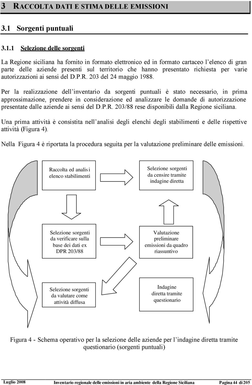 1 Selezione delle sorgenti La Regione siciliana ha fornito in formato elettronico ed in formato cartaceo l elenco di gran parte delle aziende presenti sul territorio che hanno presentato richiesta