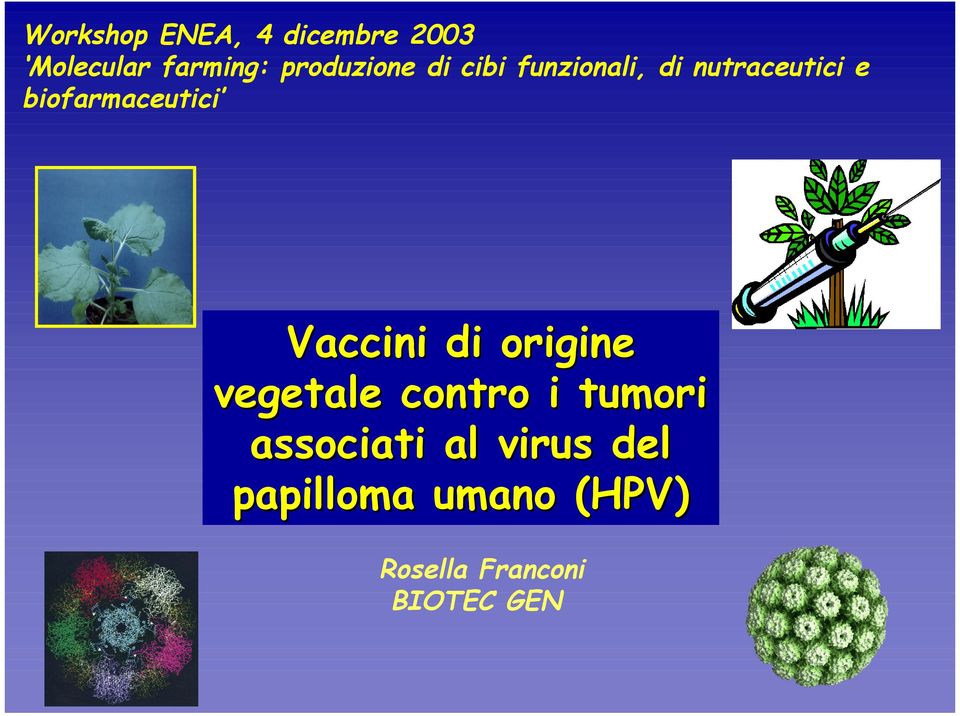 biofarmaceutici Vaccini di origine vegetale contro i
