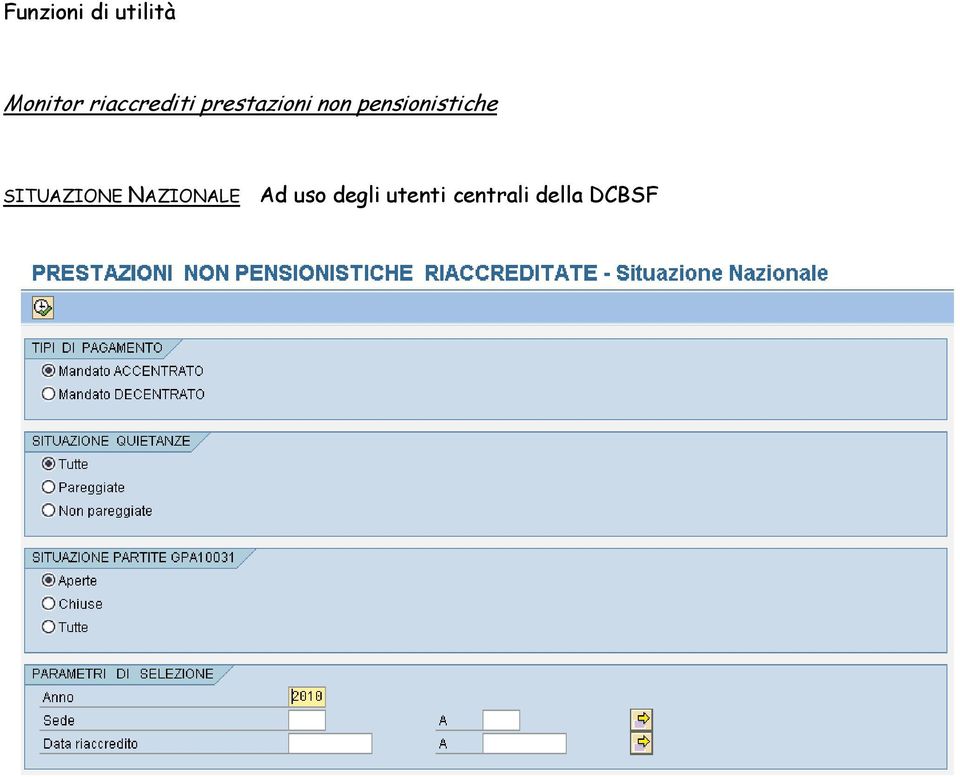 pensionistiche SITUAZIONE