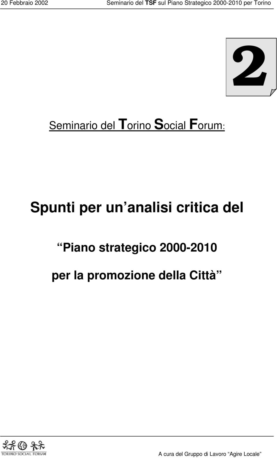 strategico 2000-2010 per la promozione