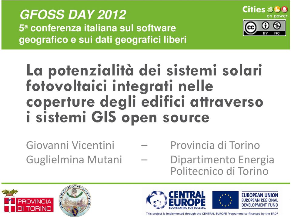 coperture degli edifici attraverso i sistemi GIS open source Giovanni