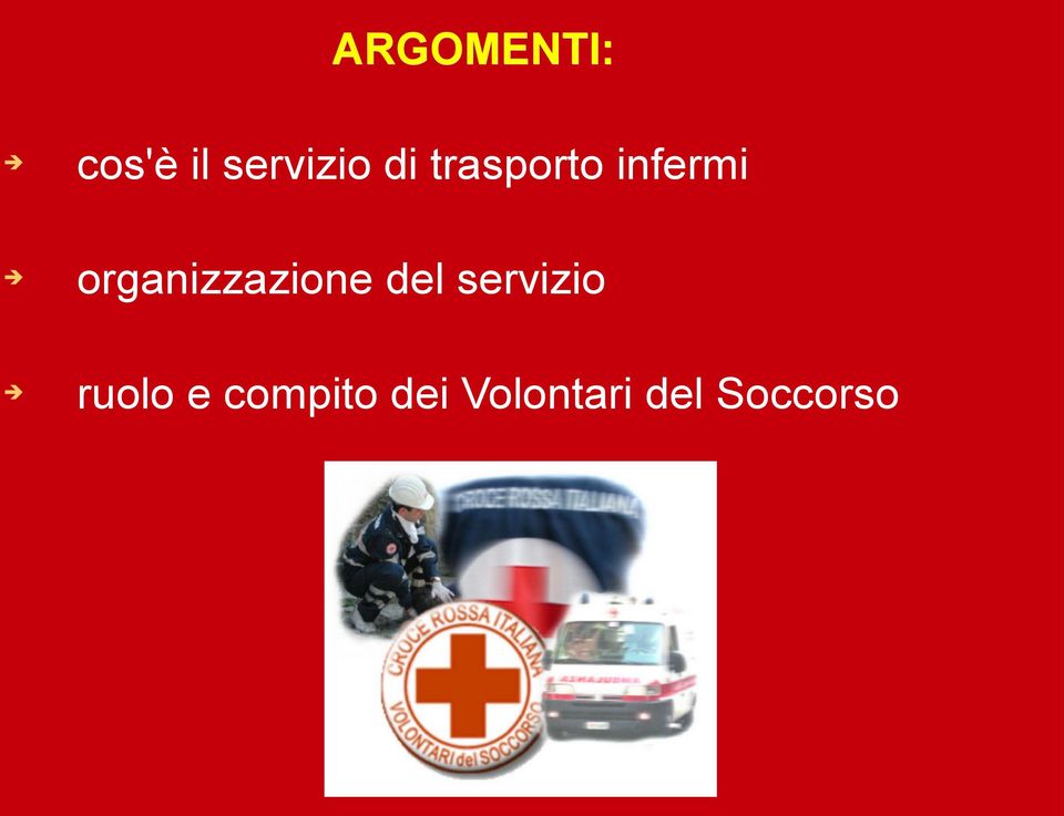 organizzazione del servizio