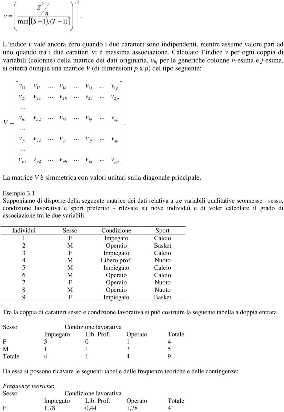 h hh jh ph j j hj jj pj p p hp jp pp. L mtice V è immetic con loi uniti ull digonle pinciple. Eempio 3.