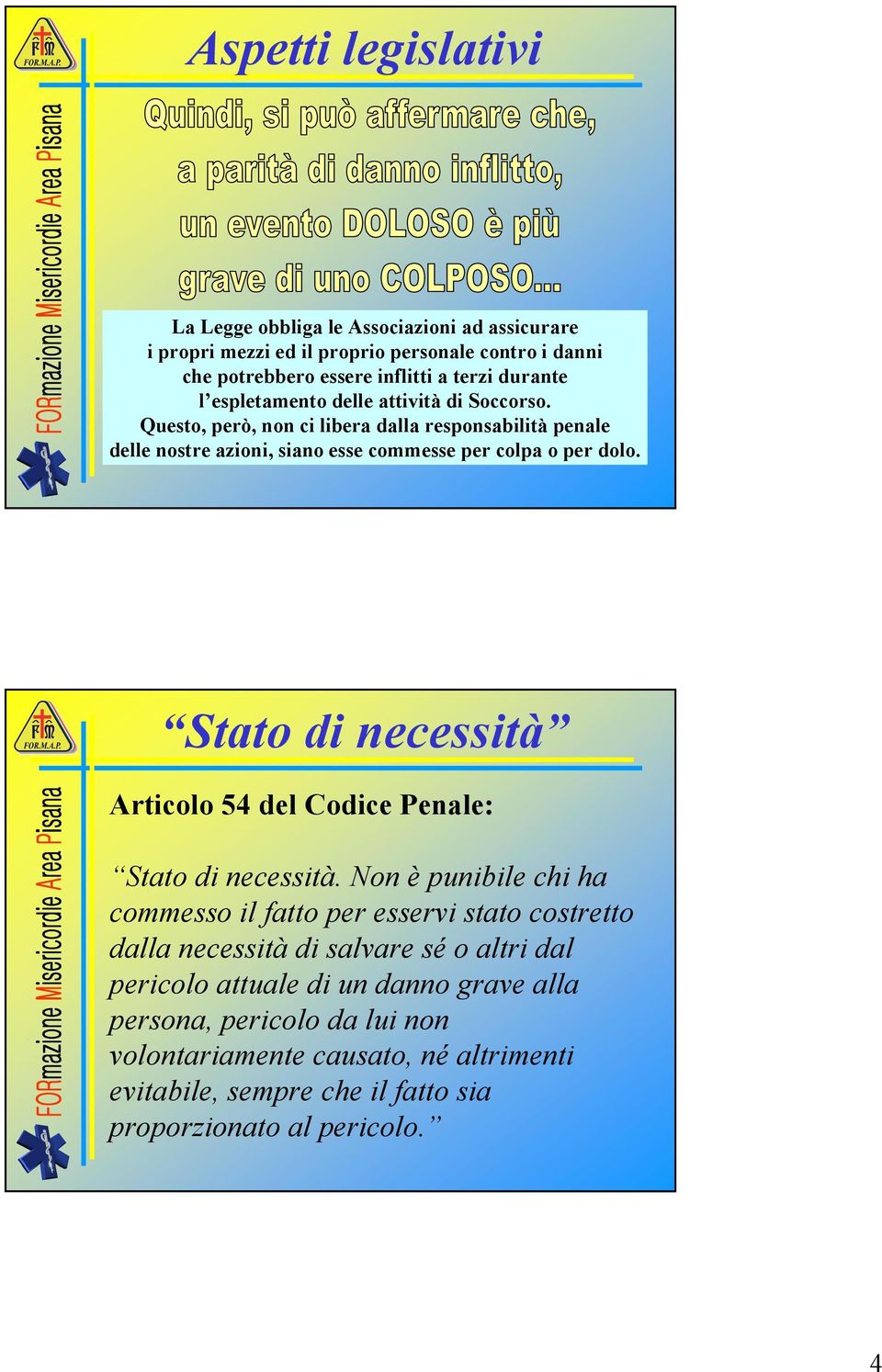 Stato di necessità Articolo 54 del Codice Penale: Stato di necessità.