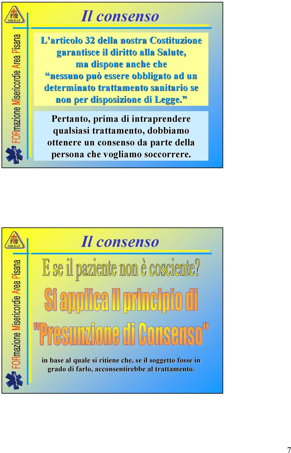 Pertanto, prima di intraprendere qualsiasi trattamento, dobbiamo ottenere un consenso da parte della persona che