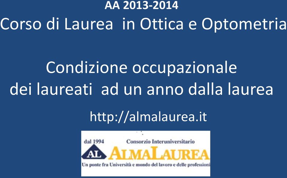 occupazionale dei laureati ad un