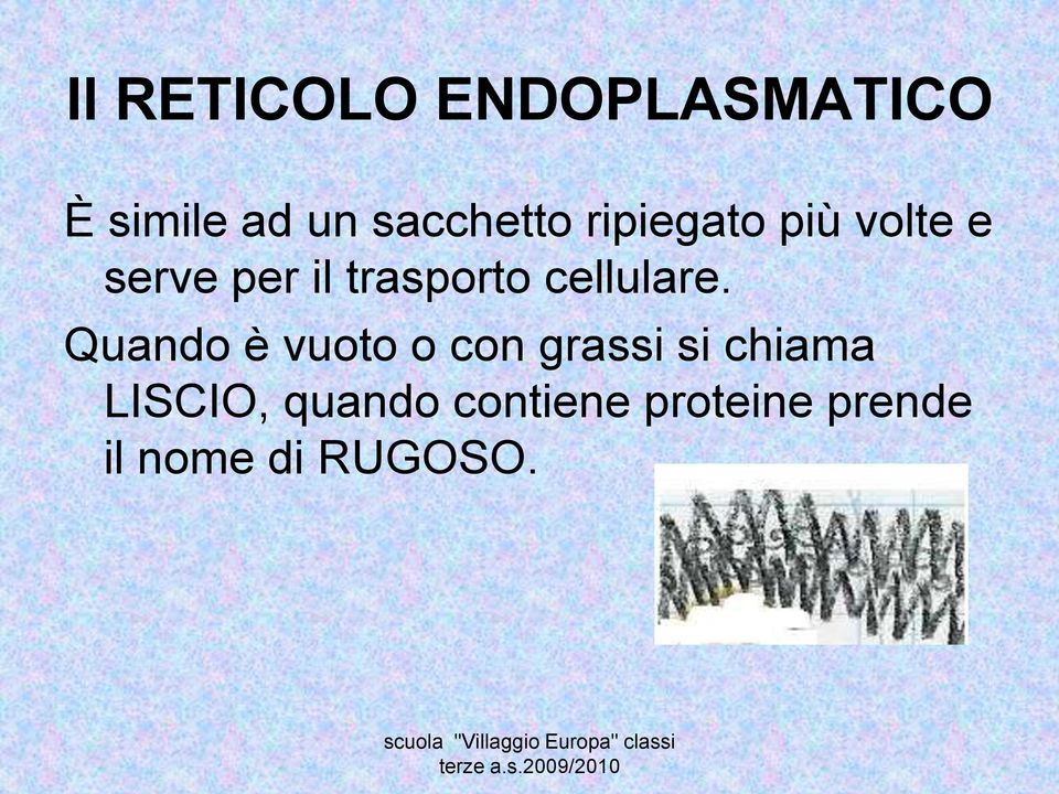 Quando è vuoto o con grassi si chiama LISCIO, quando contiene