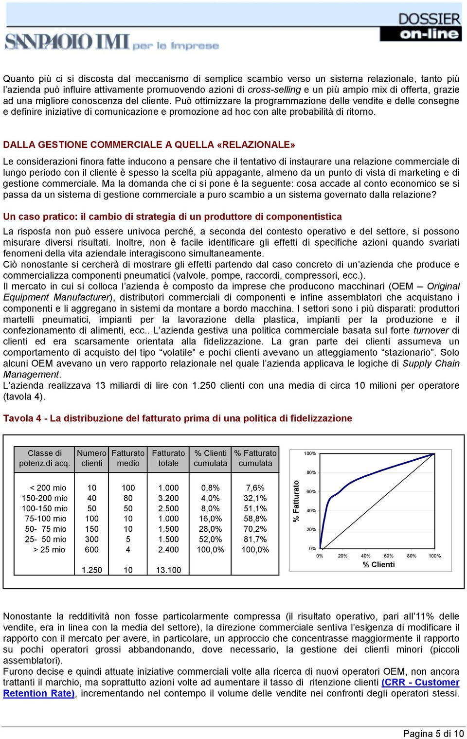 Può ottimizzare la programmazione delle vendite e delle consegne e definire iniziative di comunicazione e promozione ad hoc con alte probabilità di ritorno.