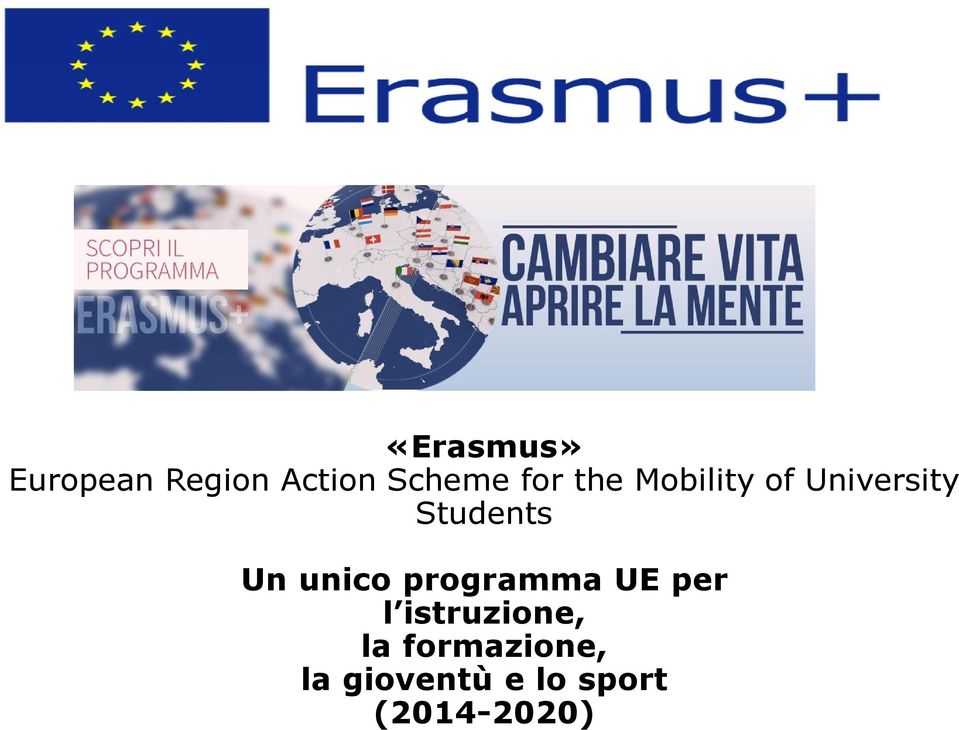 unico programma UE per l istruzione, la