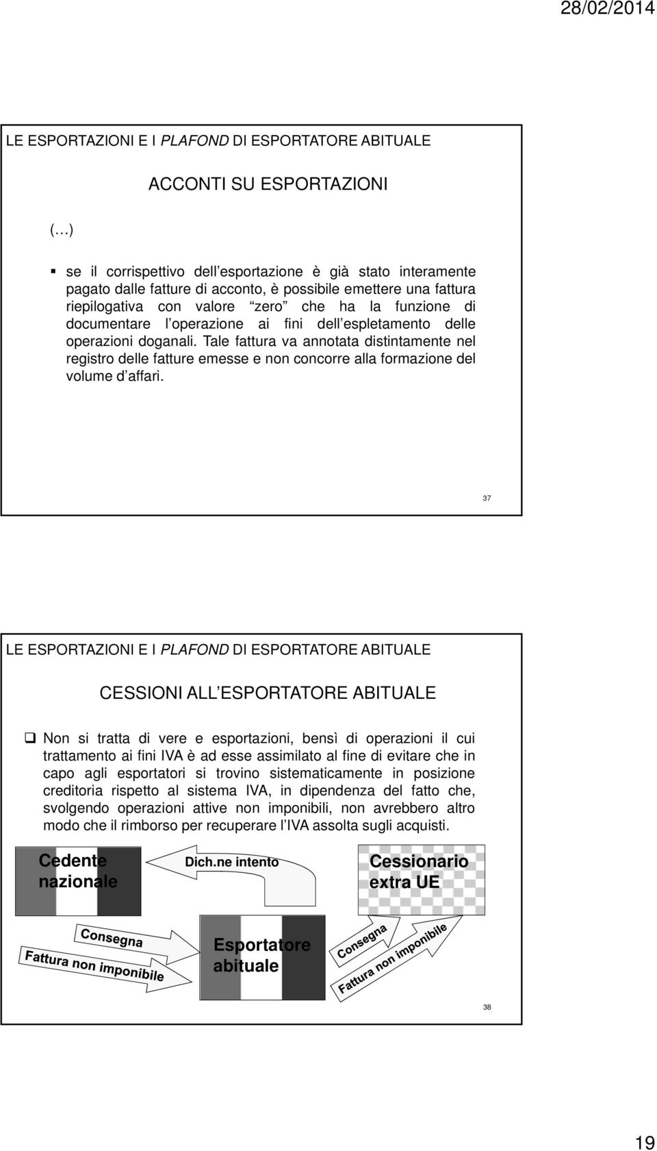 Tale fattura va annotata distintamente nel registro delle fatture emesse e non concorre alla formazione del volume d affari.