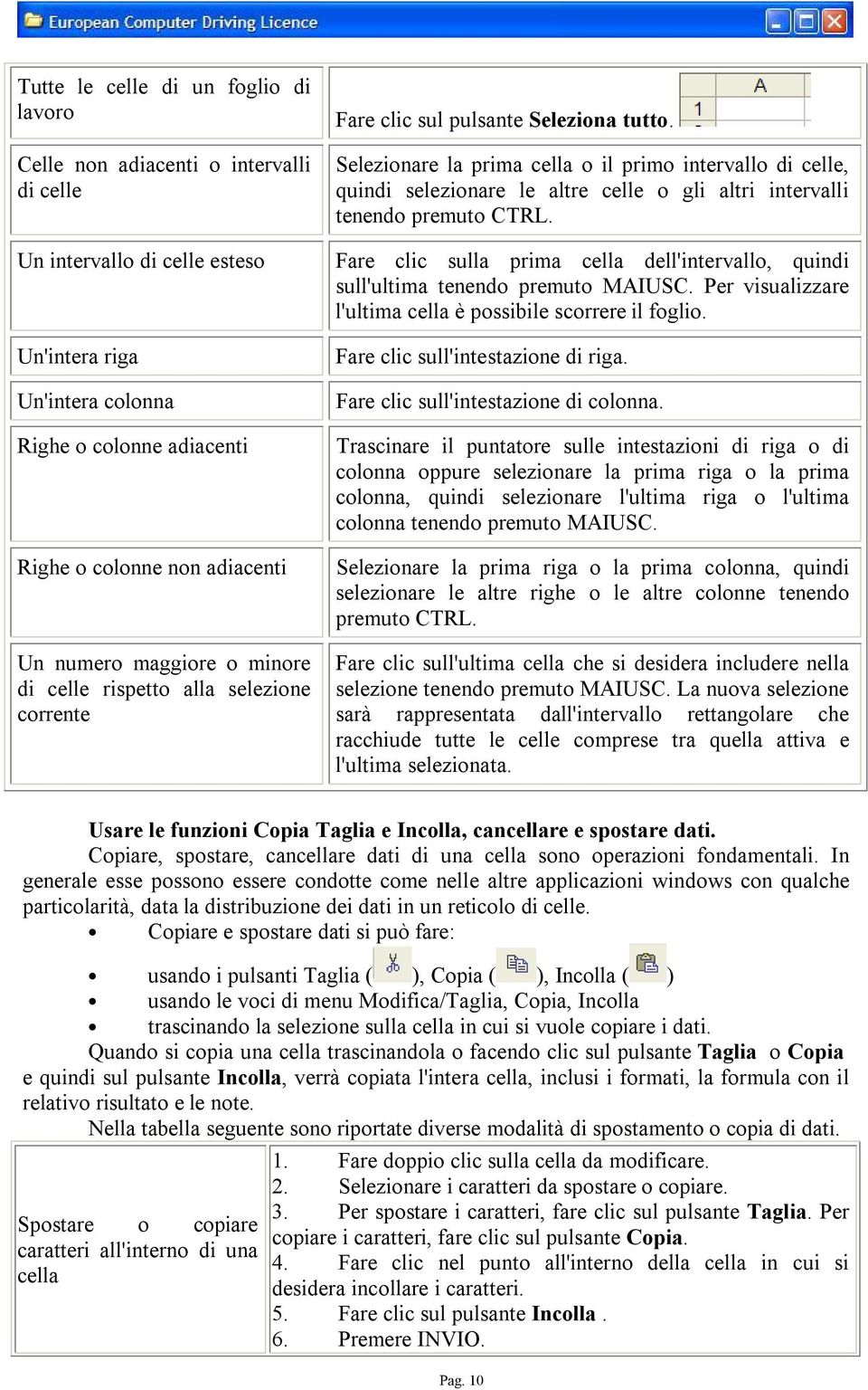 Selezionare la prima cella o il primo intervallo di celle, quindi selezionare le altre celle o gli altri intervalli tenendo premuto CTRL.