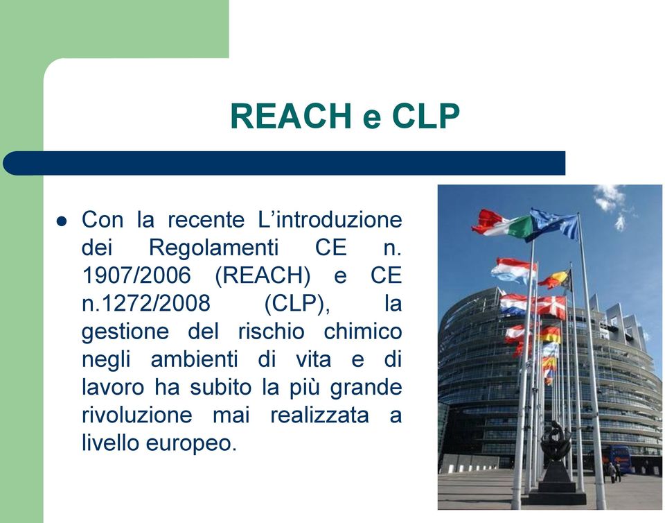 1272/2008 (CLP), la gestione del rischio chimico negli