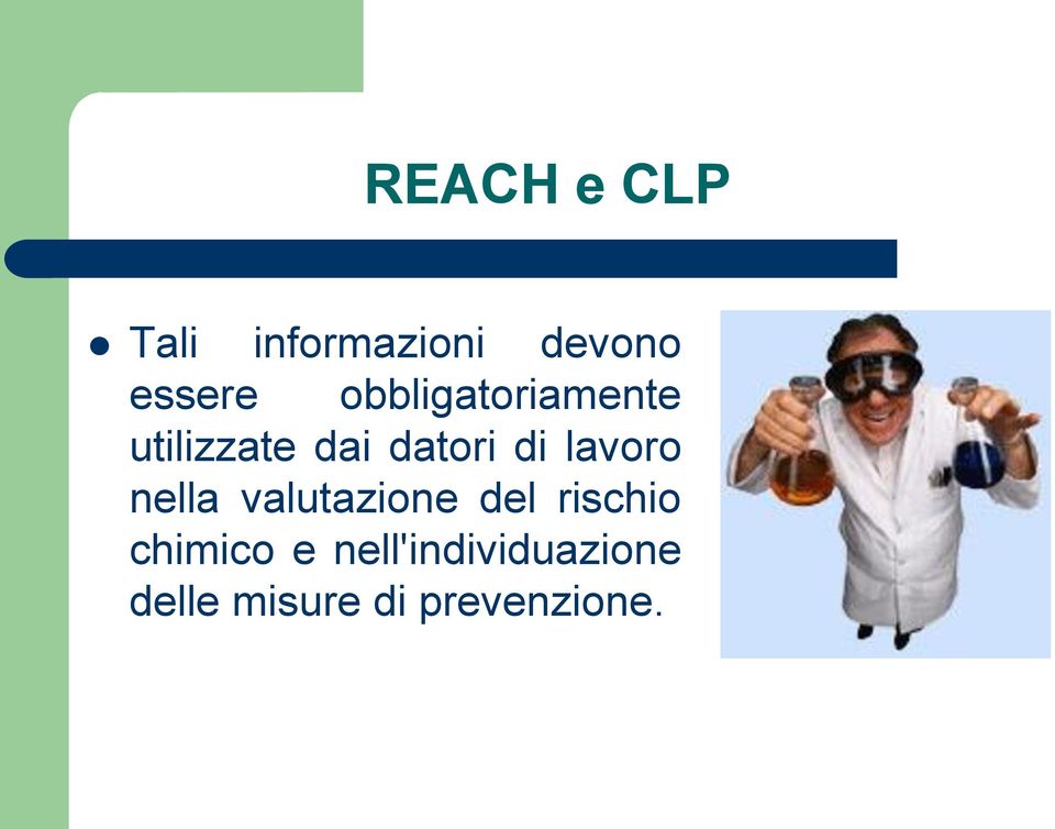 lavoro nella valutazione del rischio chimico