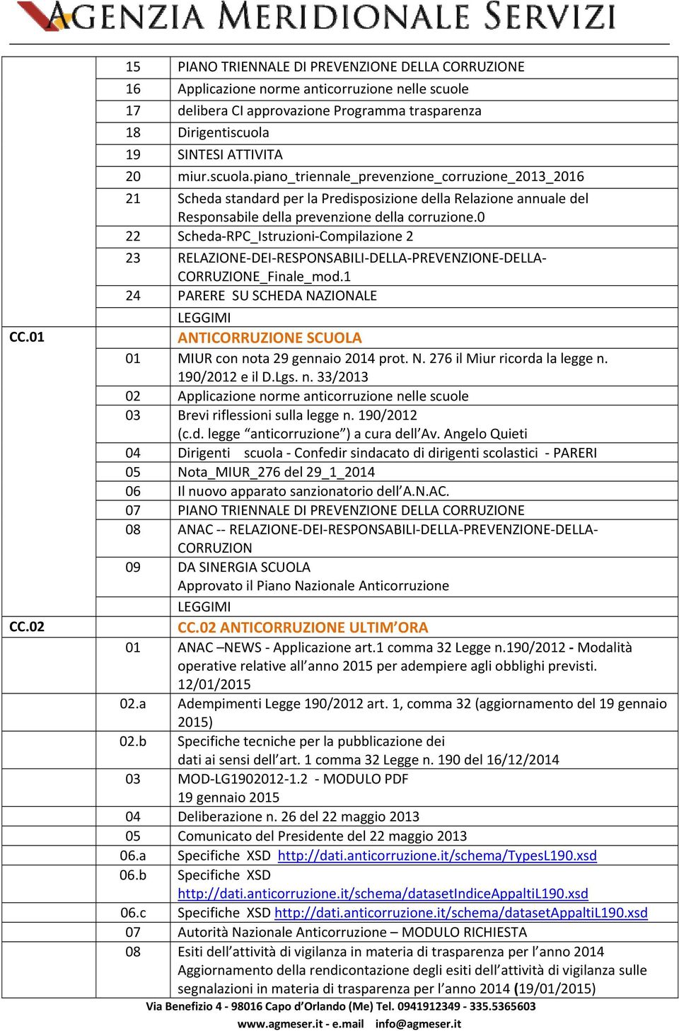 0 22 Scheda-RP_Istruzioni-ompilazione 2 23 RELAZIONE-DEI-RESPONSABILI-DELLA-PREVENZIONE-DELLA- ORRUZIONE_Finale_mod.