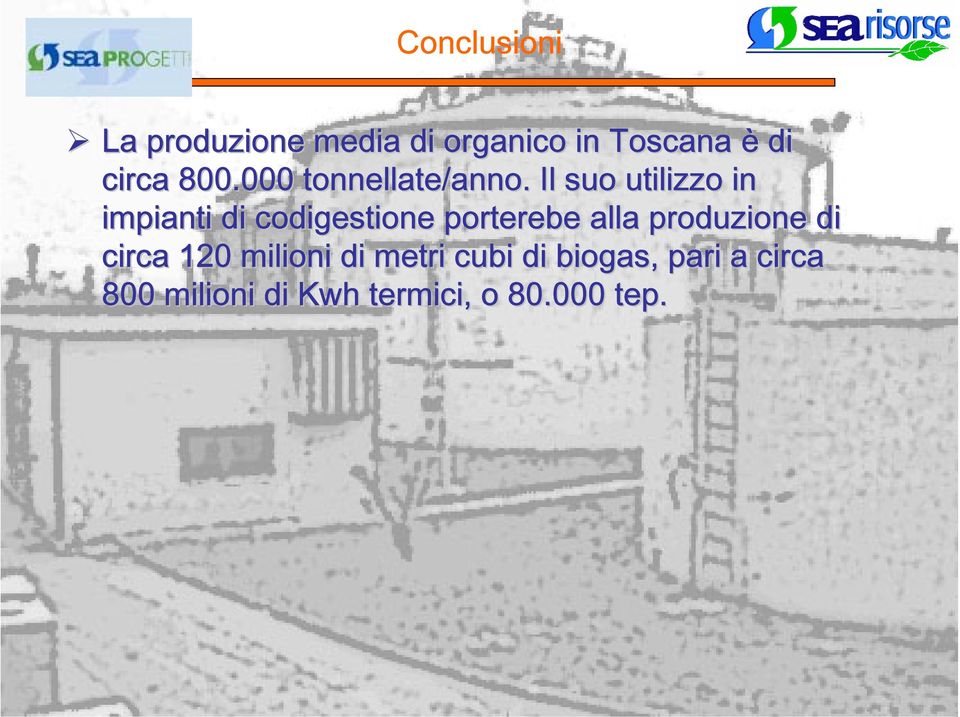 Il suo utilizzo in impianti di codigestione porterebe alla