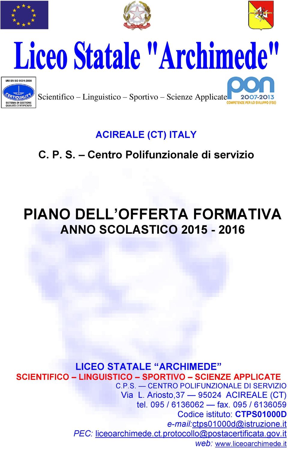 ienze Applicate ACIREALE (CT) ITALY C. P. S.