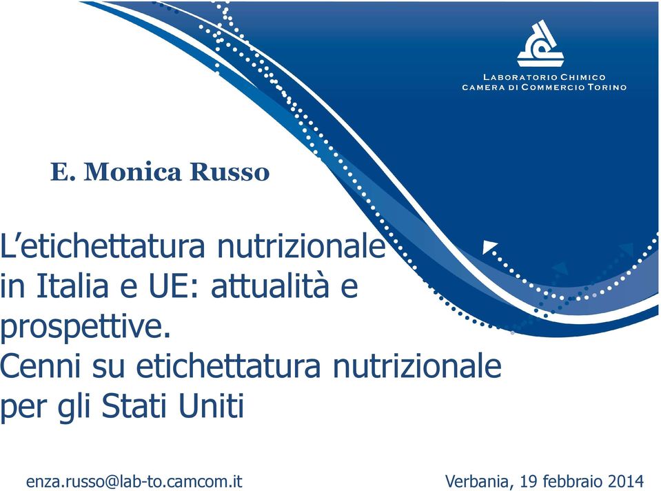 Cenni su etichettatura nutrizionale per gli