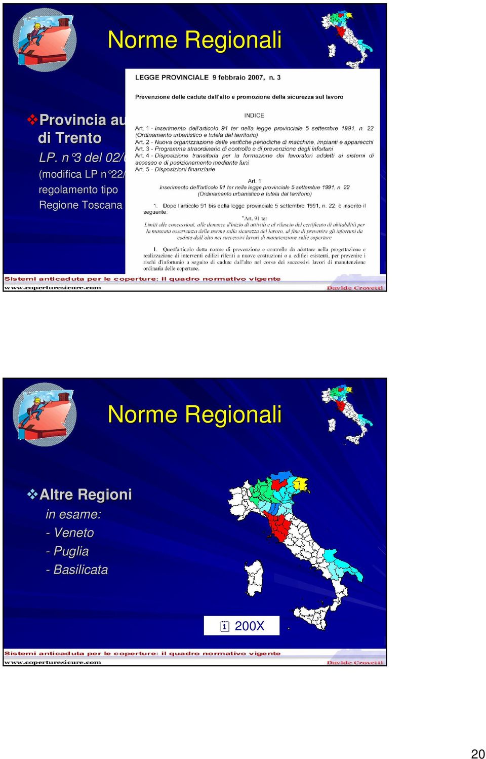 regolamento tipo Regione Toscana 2007 Norme Regionali