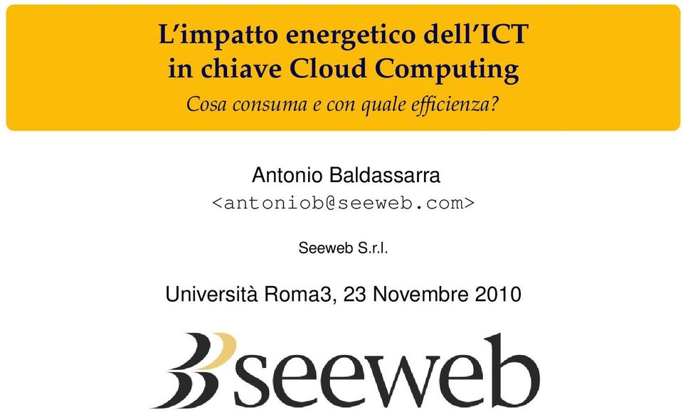 Antonio Baldassarra <antoniob@seeweb.