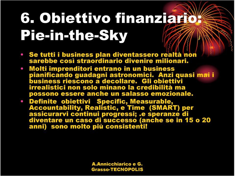 Gli obiettivi irrealistici non solo minano la credibilità ma possono essere anche un salasso emozionale.