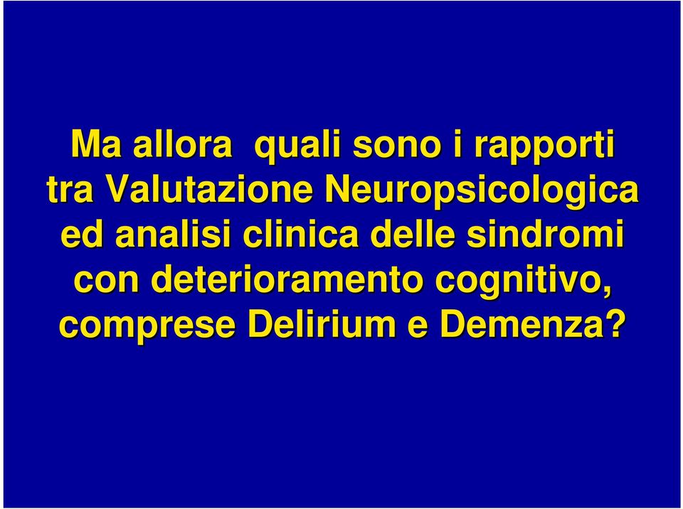 clinica delle sindromi con