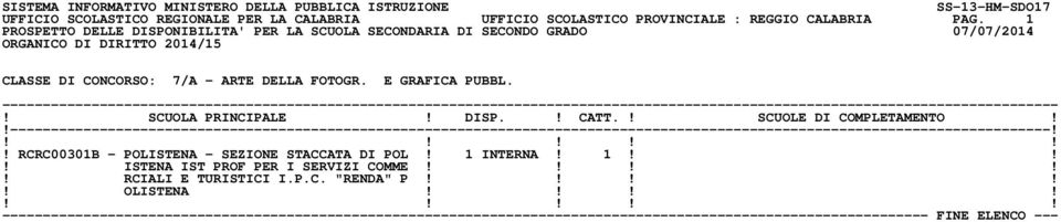 E GRAFICA PUBBL.! RCRC00301B - POLISTENA - SEZIONE STACCATA DI POL! 1 