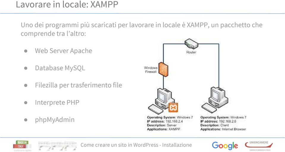 Web Server Apache Database MySQL Filezilla per trasferimento file