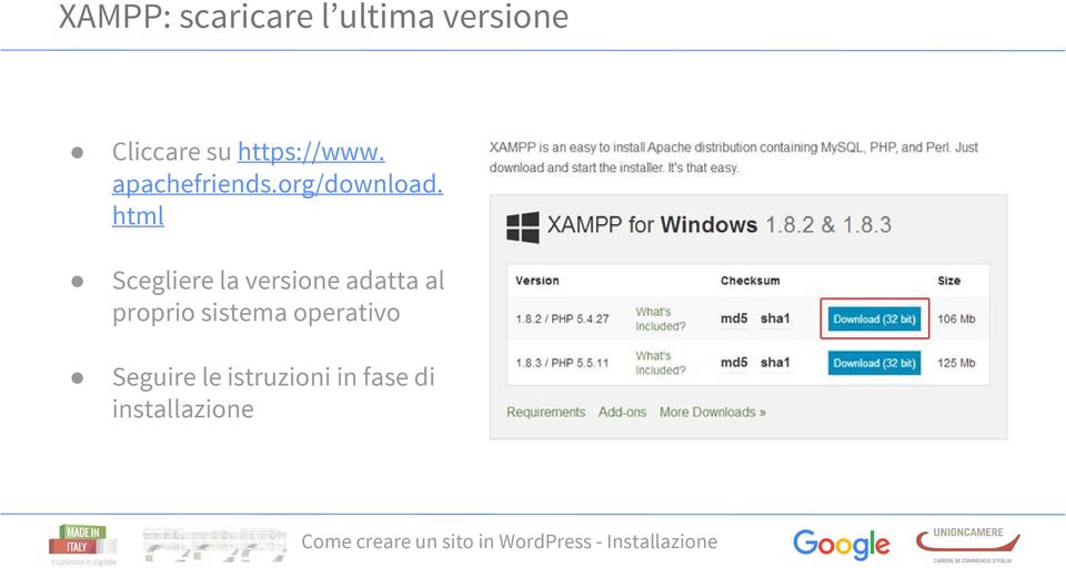 html Scegliere la versione adatta al proprio sistema