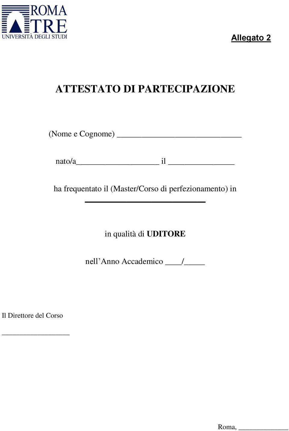 (Master/Corso di perfezionamento) in in qualità