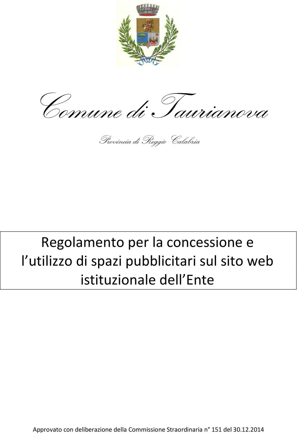 pubblicitari sul sito web istituzionale dell Ente