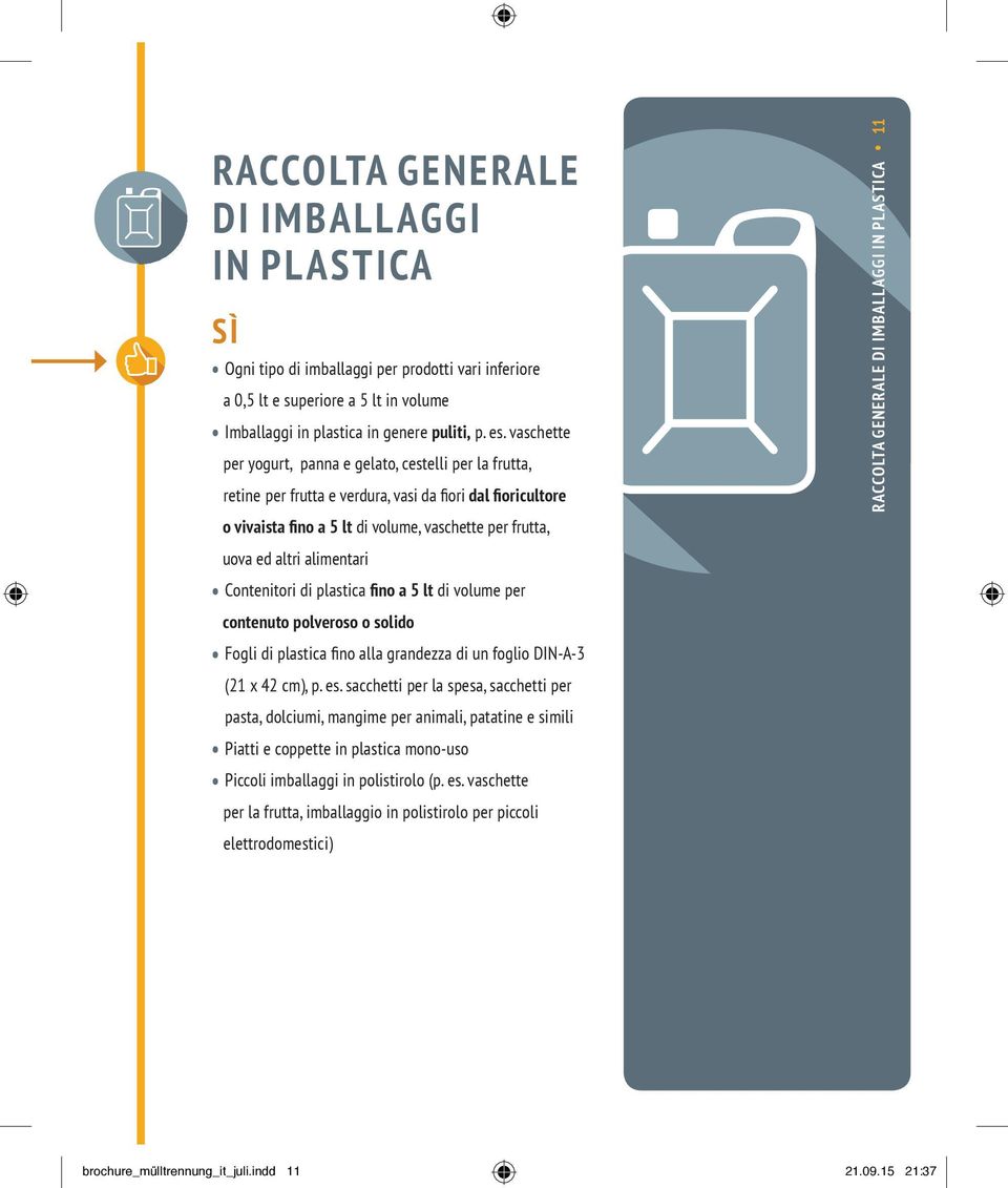 alimentari Contenitori di plastica fino a 5 lt di volume per contenuto polveroso o solido Fogli di plastica fino alla grandezza di un foglio DIN-A-3 (21 x 42 cm), p. es.