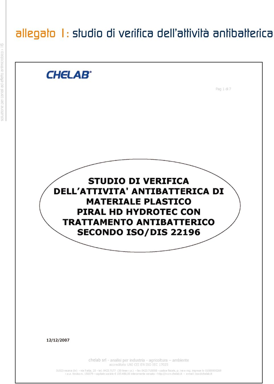 allegato 1: studio di