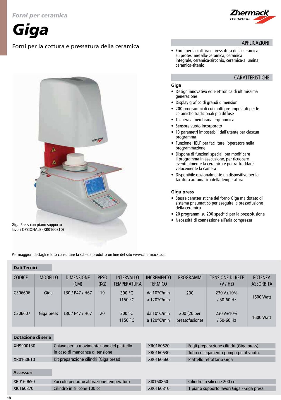 tradizionali più diffuse Tastiera a membrana ergonomica Sensore vuoto incorporato 13 parametri impostabili dall utente per ciascun programma Funzione HELP per facilitare l operatore nella