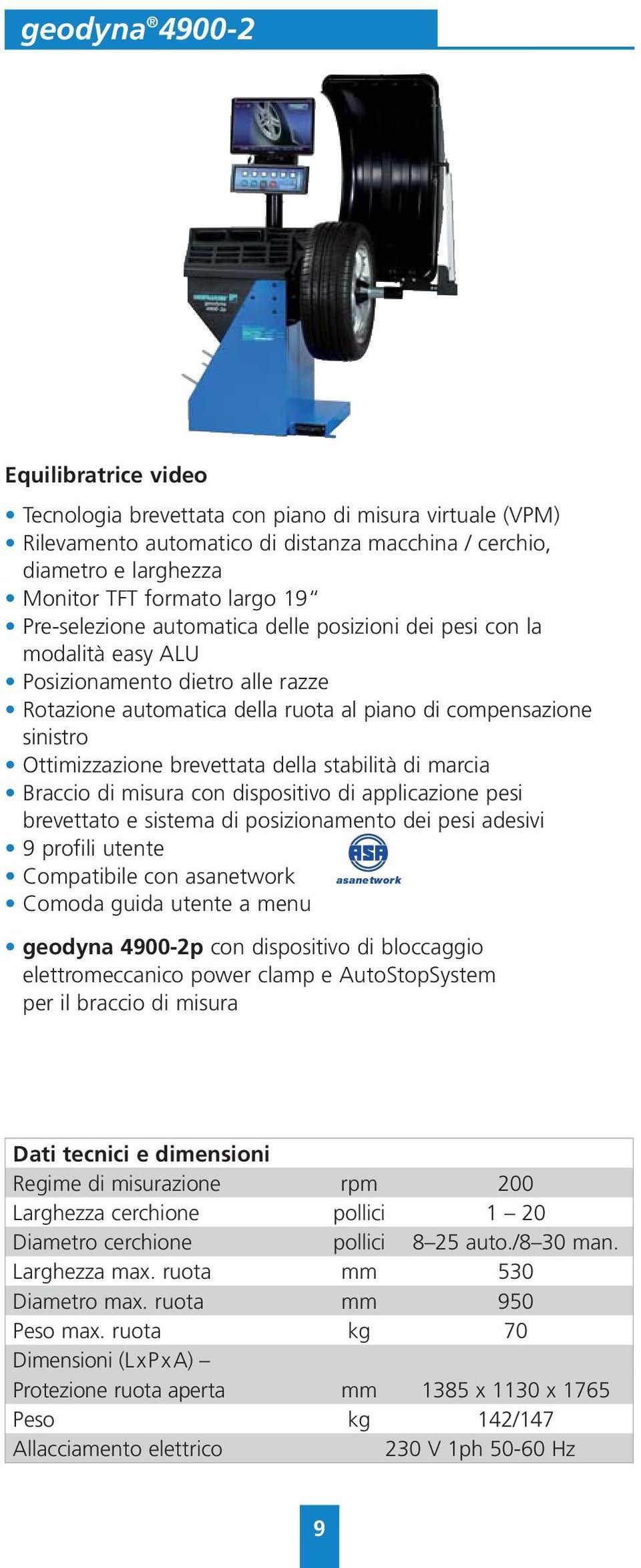 brevettata della stabilità di marcia Braccio di misura con dispositivo di applicazione pesi brevettato e sistema di posizionamento dei pesi adesivi 9 profili utente Compatibile con asanetwork