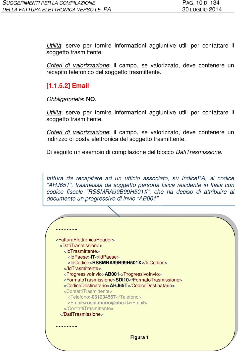 Utilità: serve per fornire informazioni aggiuntive utili per contattare il soggetto trasmittente.