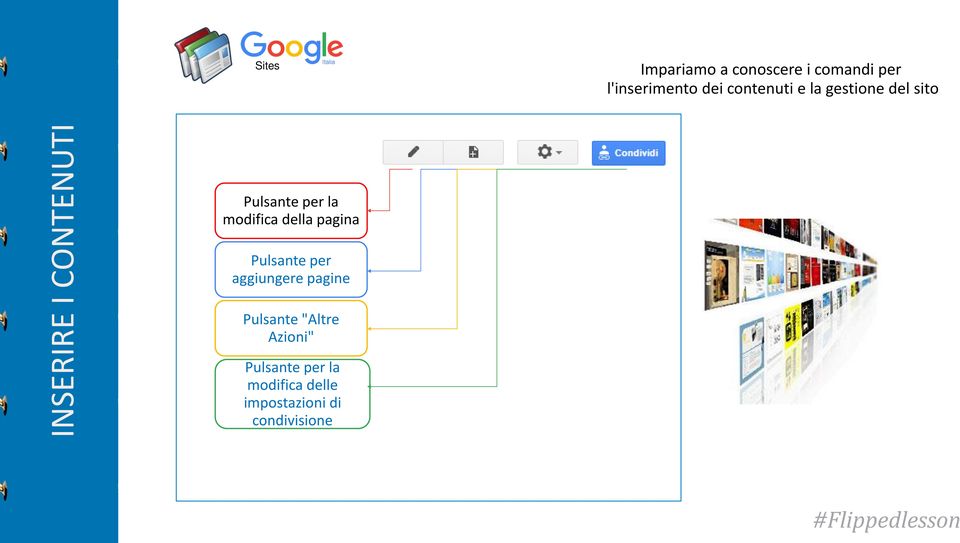 modifica della pagina Pulsante per aggiungere pagine Pulsante