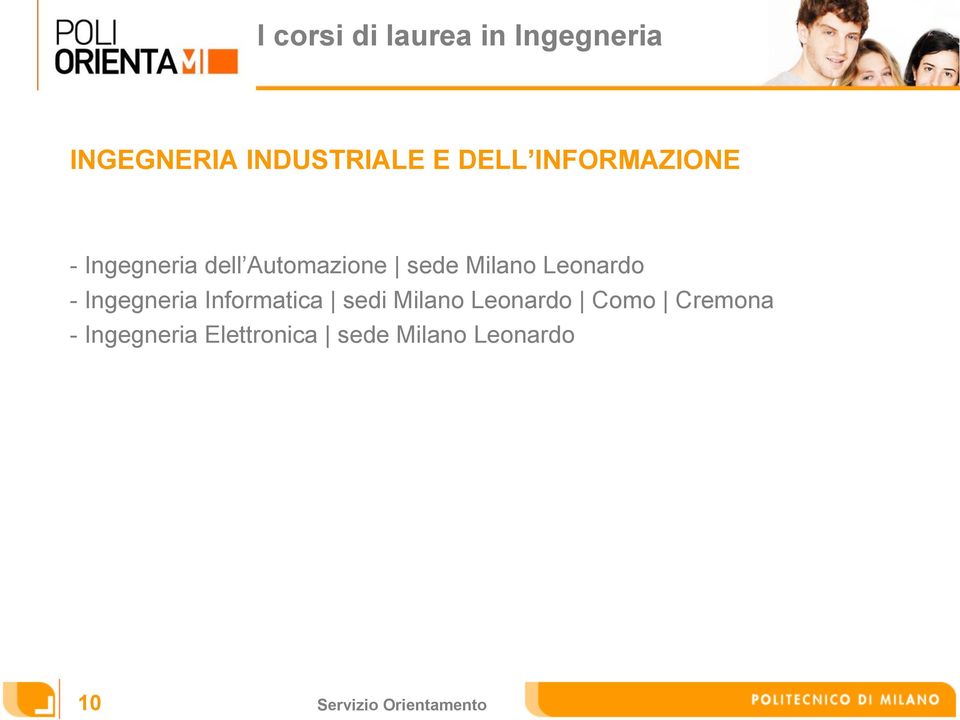 Milano Leonardo - Ingegneria Informatica sedi Milano