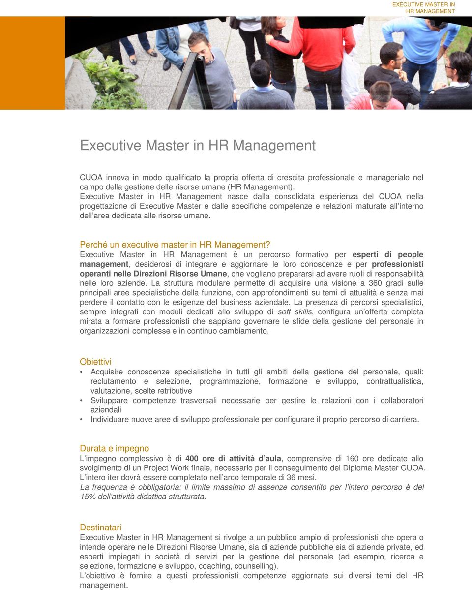 alle risorse umane. Perché un executive master in HR Management?