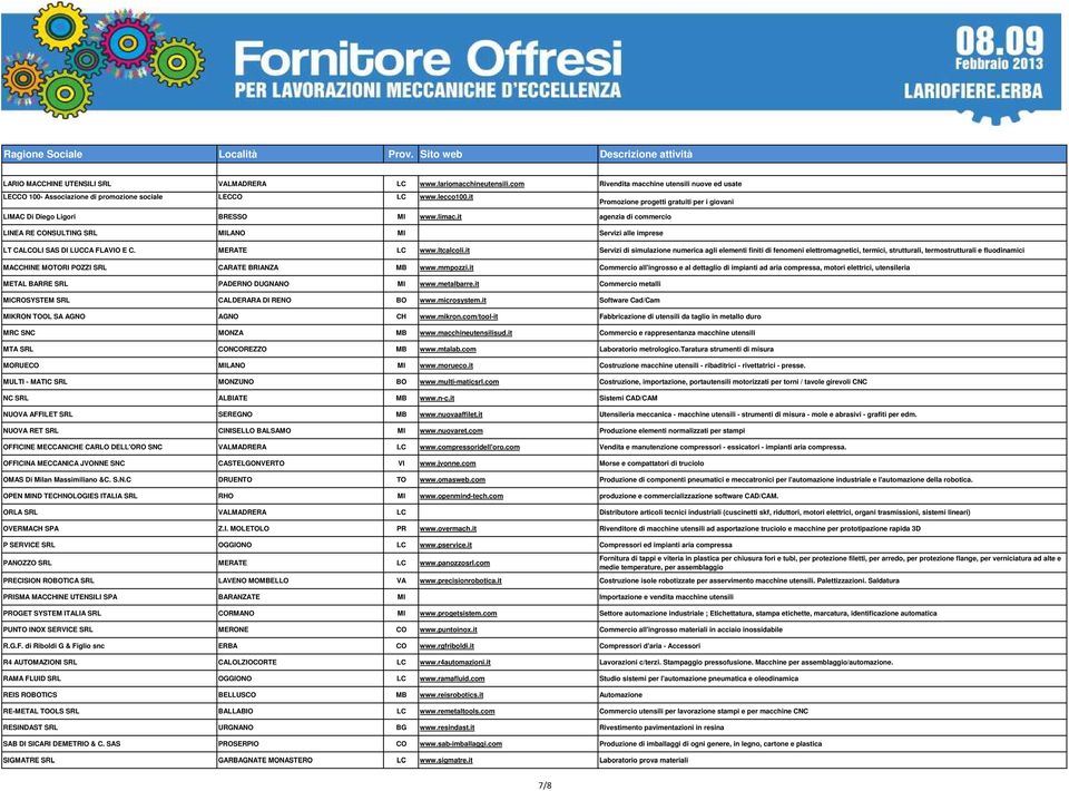 it agenzia di commercio LINEA RE CONSULTING SRL MILANO MI Servizi alle imprese LT CALCOLI SAS DI LUCCA FLAVIO E C. MERATE LC www.ltcalcoli.