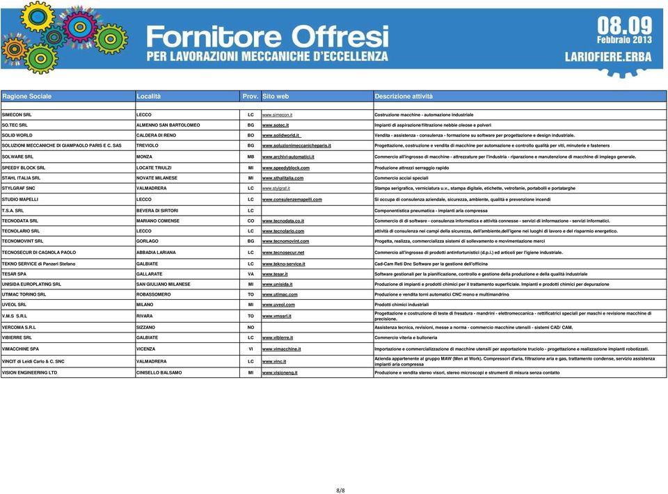 it Vendita - assistenza - consulenza - formazione su software per progettazione e design industriale. SOLUZIONI MECCANICHE DI GIAMPAOLO PARIS E C. SAS TREVIOLO BG www.soluzionimeccanicheparis.