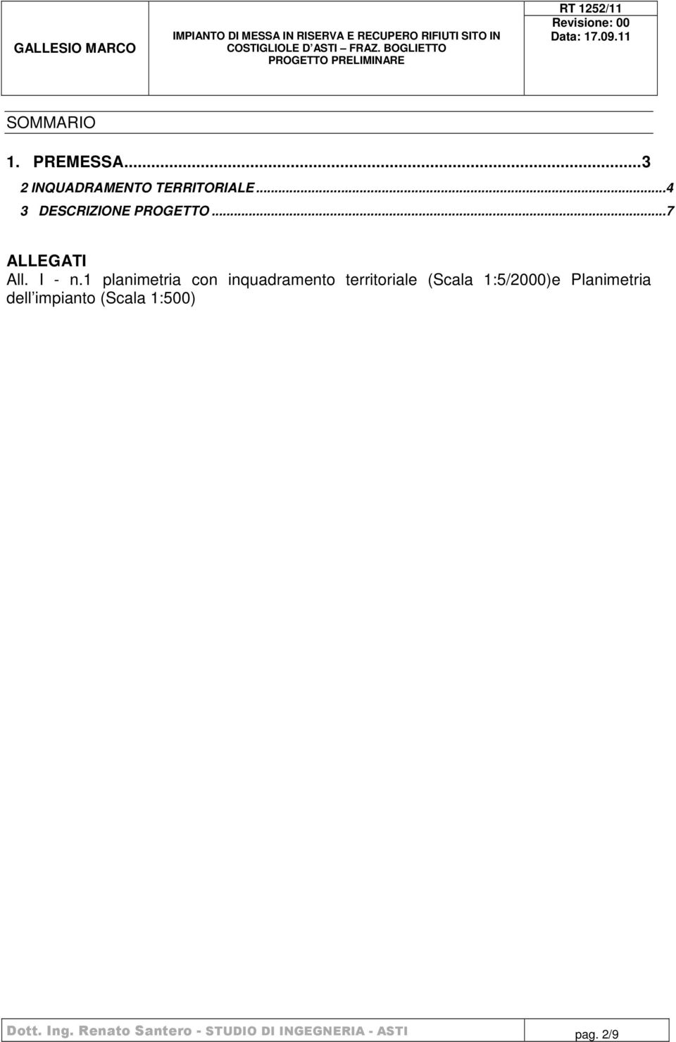 1 planimetria con inquadramento territoriale (Scala 1:5/2000)e